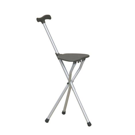 Canne siège droite aluminium repliable