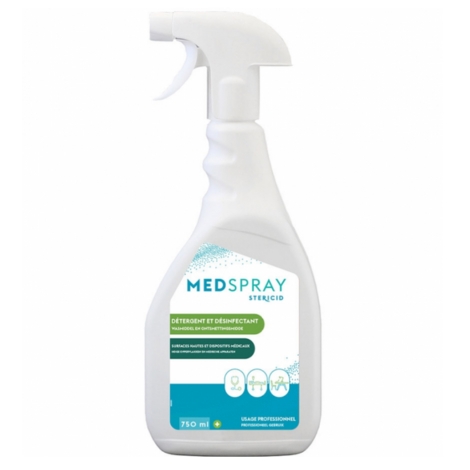 Détergent désinfectant surfaces et dispositifs médicaux STERICID MEDSPRAY