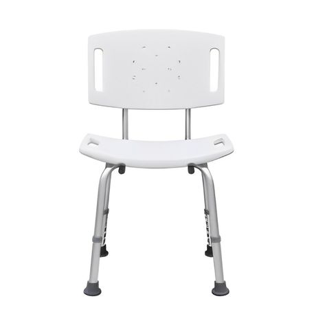 Chaise de bain ajustable avec dossier, poignées