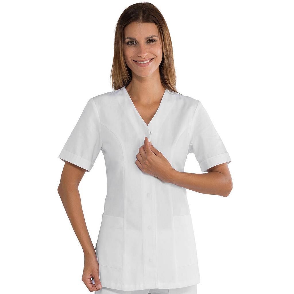 Tunique médicale en coton avec fermeture à pression