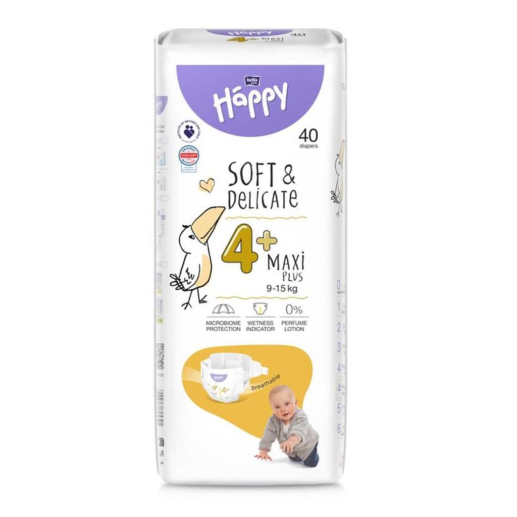 Luiers Maat 4+ Maxi nachtverzorging 9 tot 15kg Bella Baby Happy