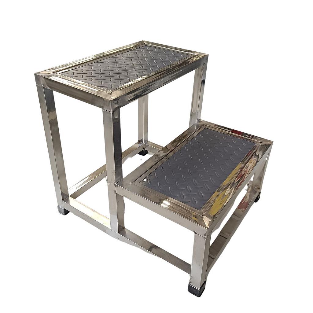 Marchepied en acier inoxydable 2 marches