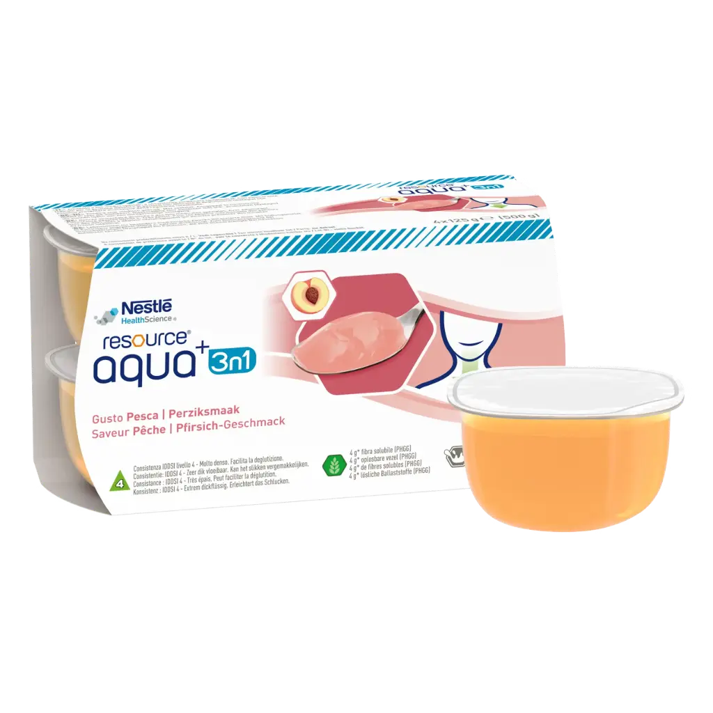 Nestlé Resource Aqua+ 3 en 1 Pêche 4x125gr