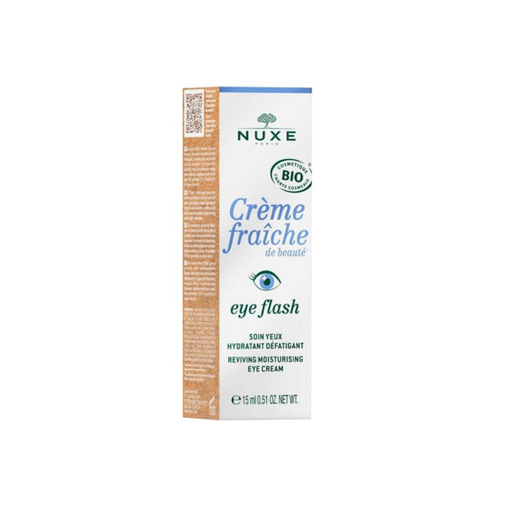 NUXE Crème Fraîche De Beauté Eye Flash Soin Yeux Hydratant Défatigant Bio Tube 15ml