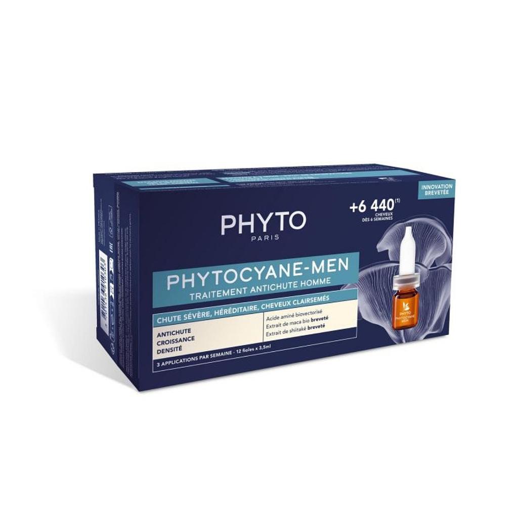PHYTOCYANE HOMME Progressieve behandeling tegen haaruitval ampullen 12X3,5ML