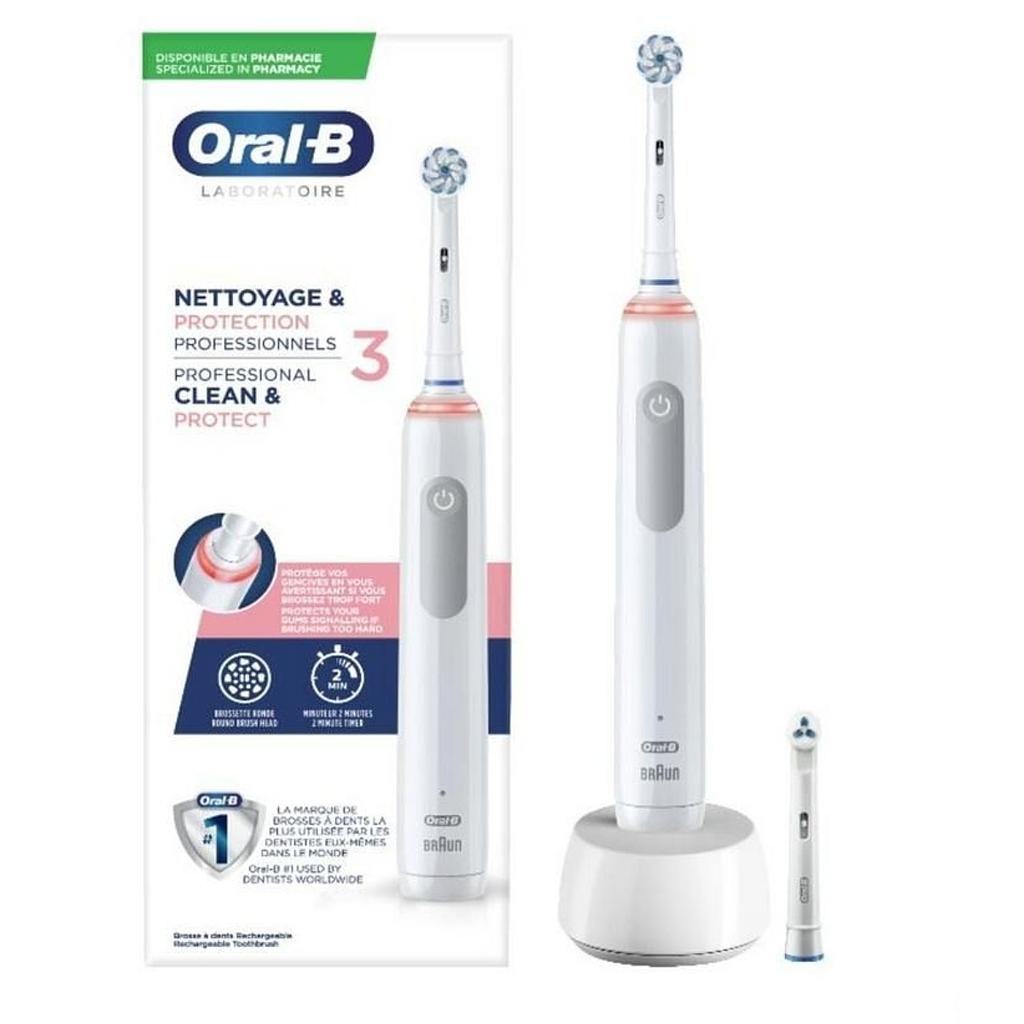 Brosse à dents électrique Oral-B Laboratoire 3 avec 1 recharge brossette