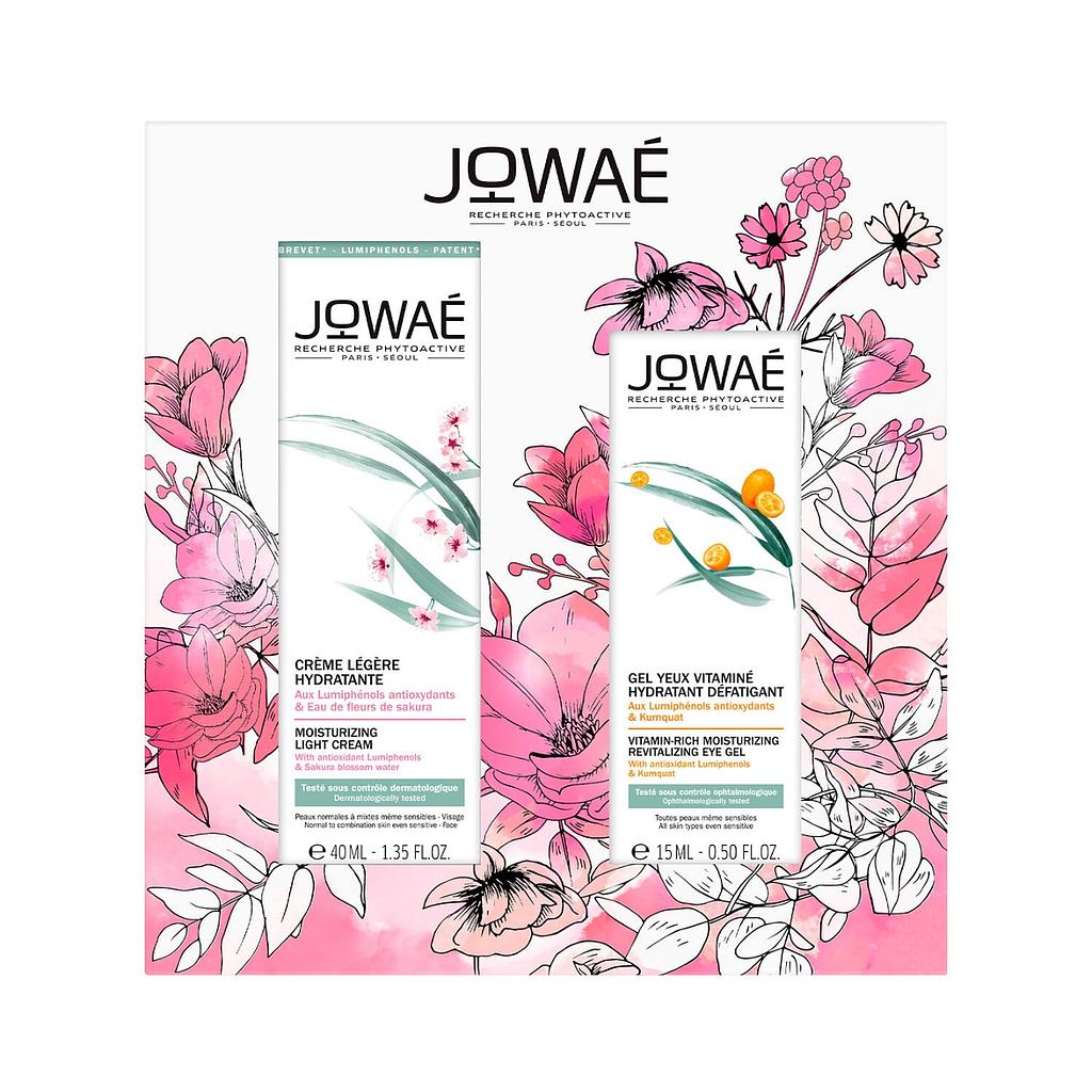 JOWAE Coffret Noël Hydratation Crème Légère Hydratante 40ml + Gel Yeux 15ml