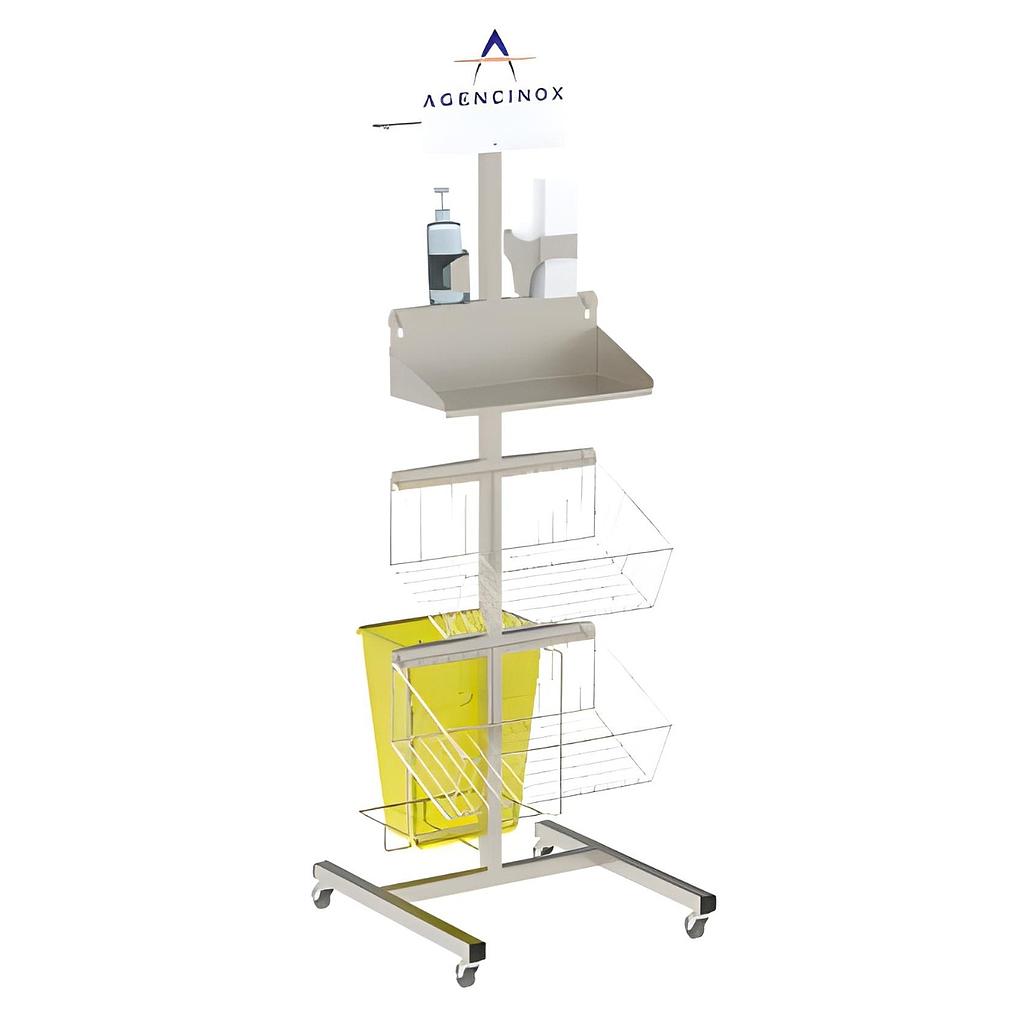 Station de prévention avec paniers AGENCINOX
