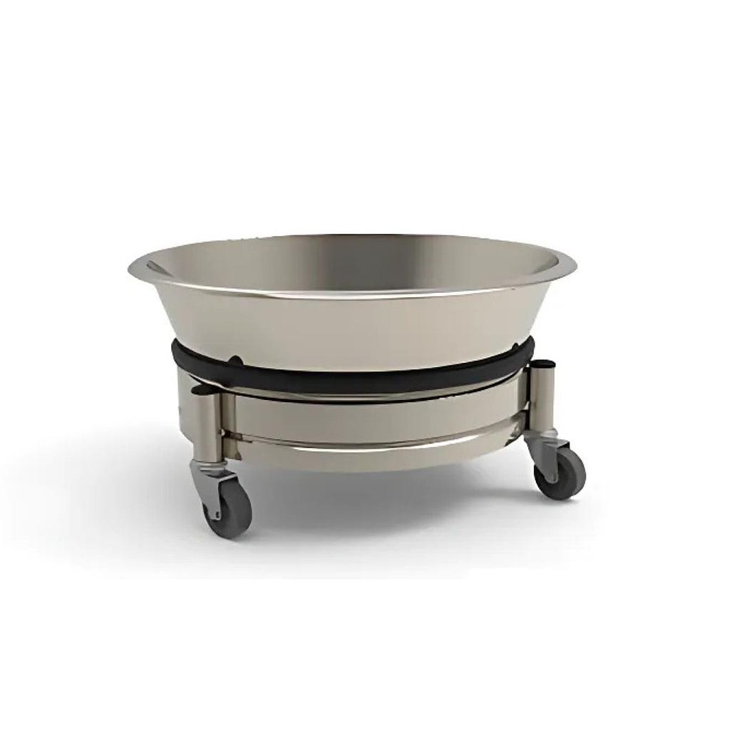 Bac rond à déchets 14L avec chariot Agencinox