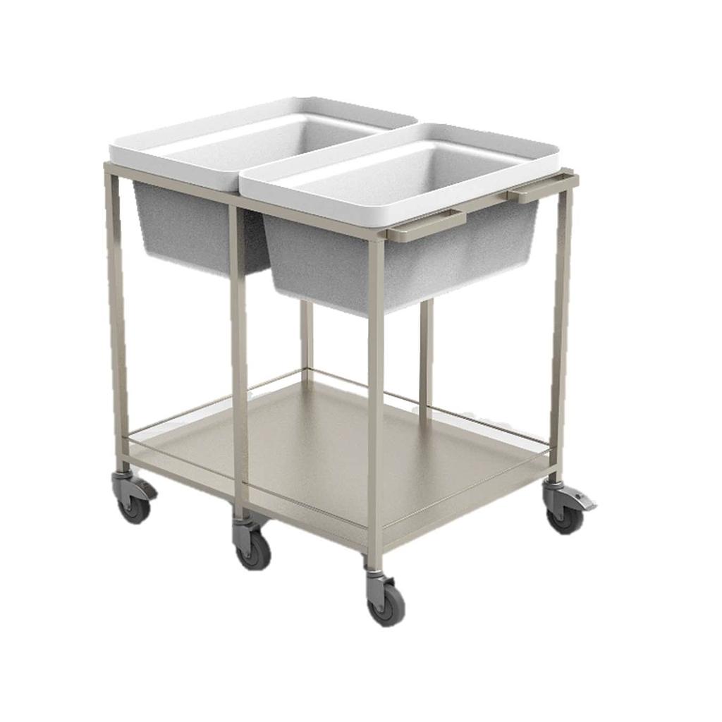 Chariot double de pré-désinfection et de bloc AGENCINOX