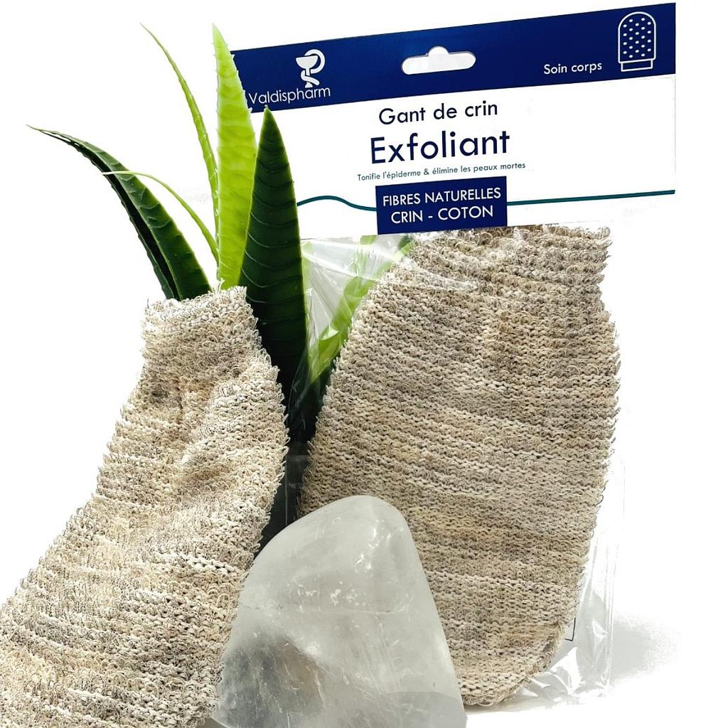 Natuurlijke scrubhandschoen van paardenhaar