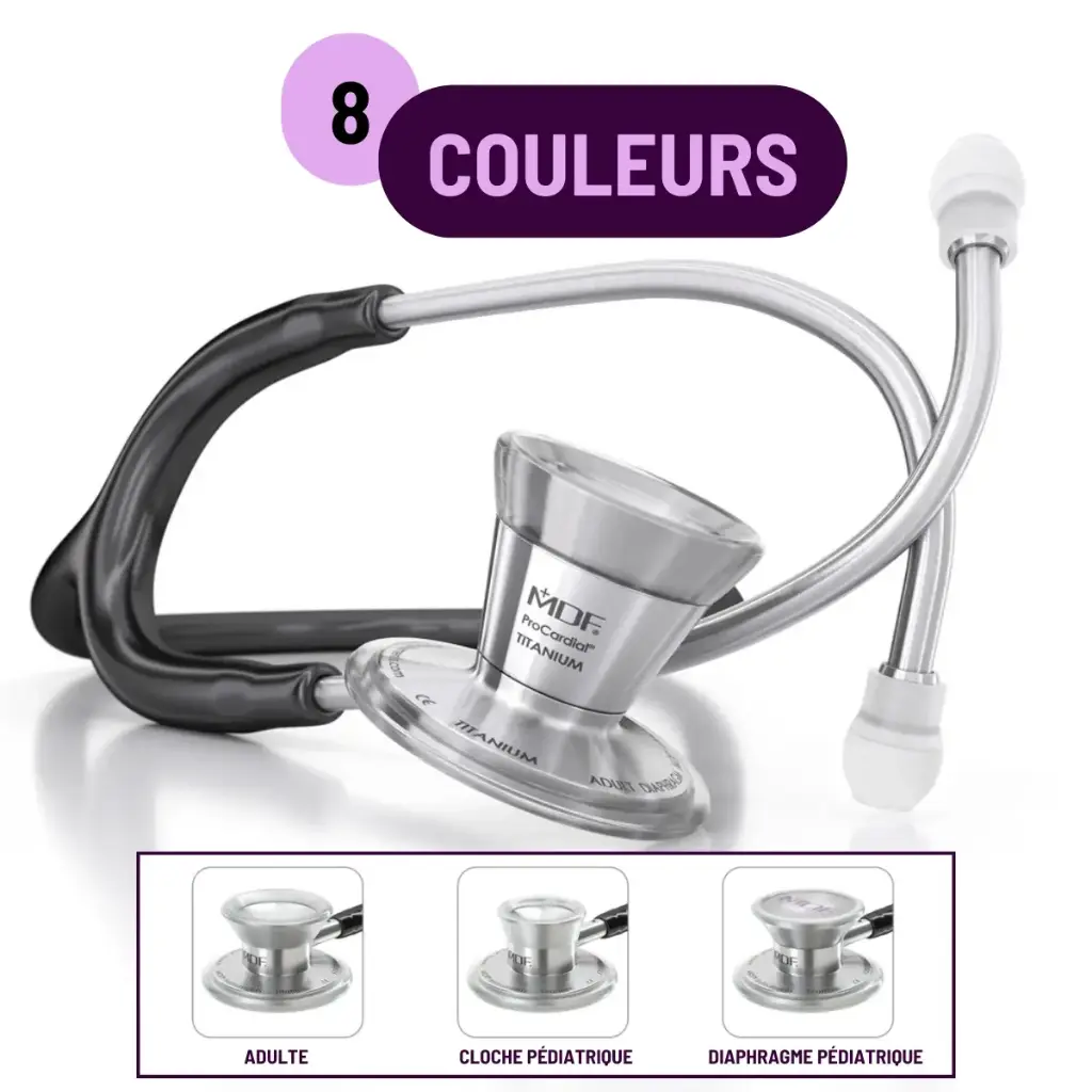 Stéthoscope MDF ProCardial Titanium Dual head (Adulte-Pédiatrique)
