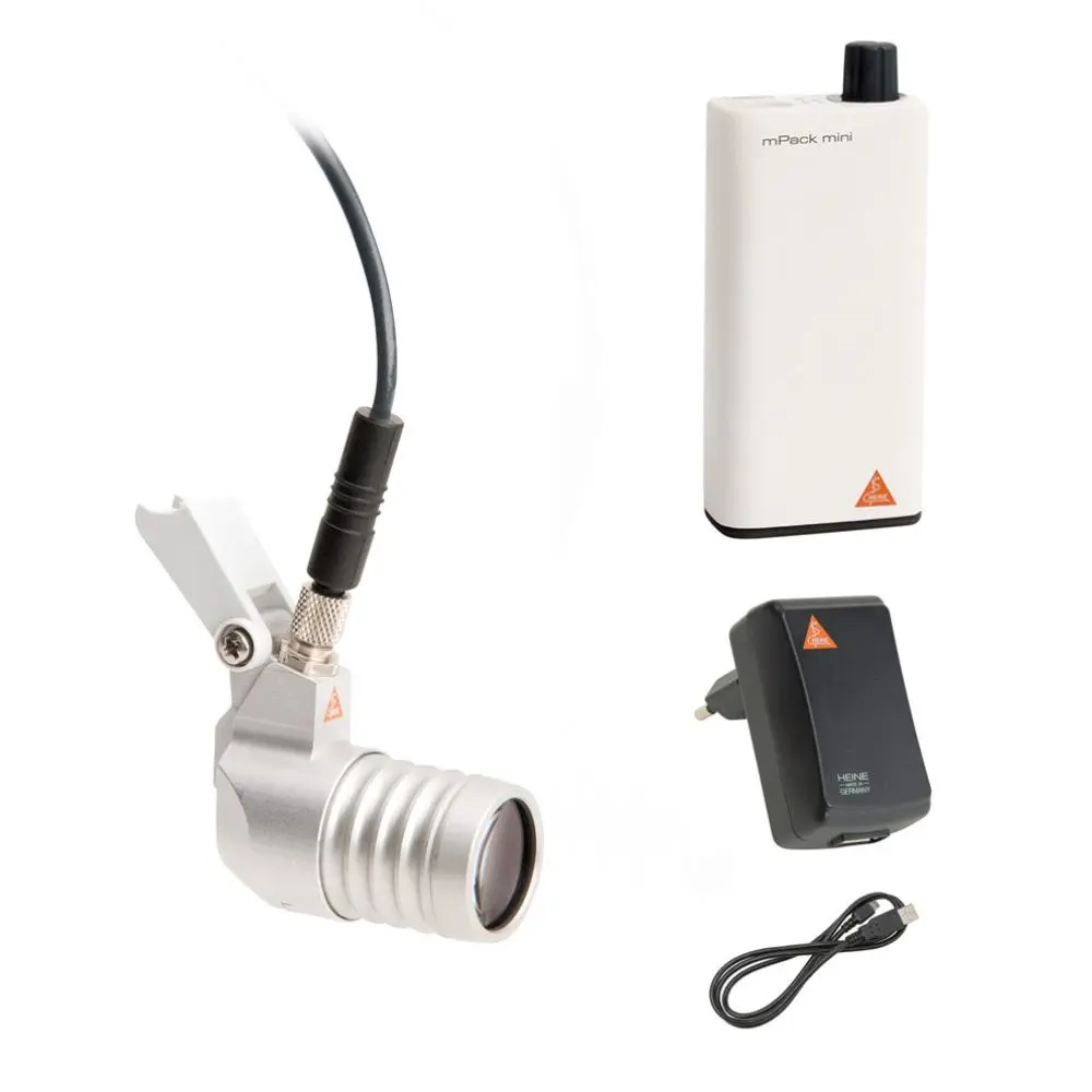 Heine LoupeLight2 avec mPack mini et alimentation