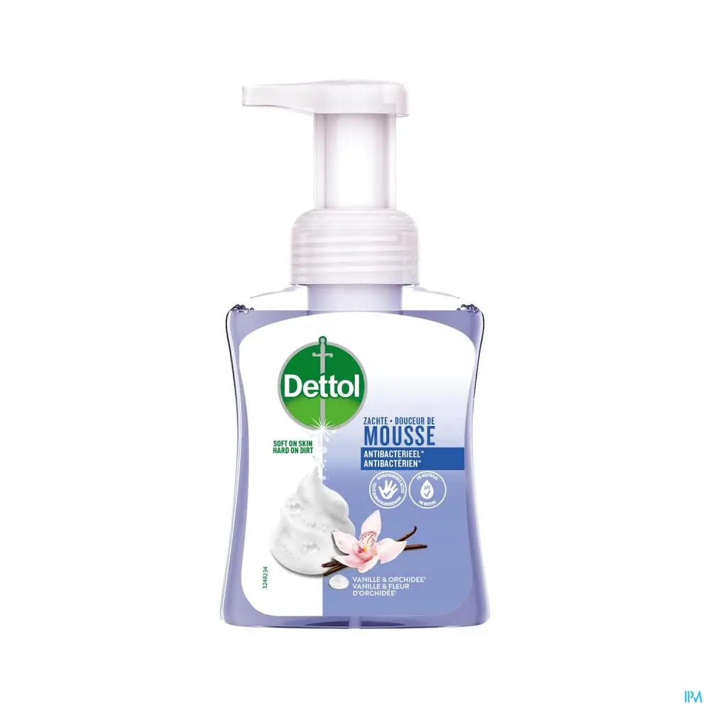 Dettol Douceur de Mousse Antibactérien Vanille & Fleur d'Orchidée 250 ml