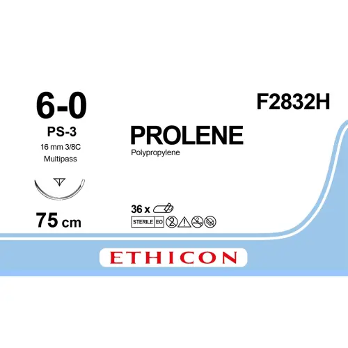 Fil de suture PROLENE® 6-0, PS-3, 16 mm, 3/8 triangulaire