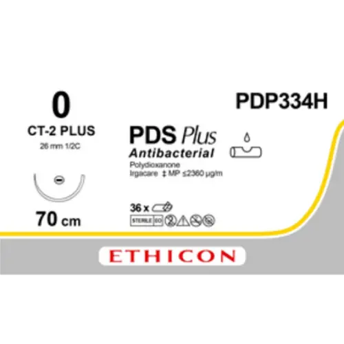 Fil de suture PDS® Plus 0-0, CT-2, 26 mm, 1/2 cercle ronde, 70 cm violet
