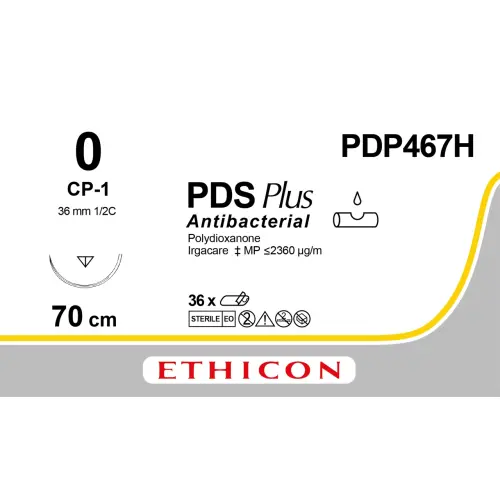 Fil de suture PDS® Plus 0-0, CP-1, 36 mm, 1/2 cercle triangulaire, 70 cm violet - boîte de 36 
