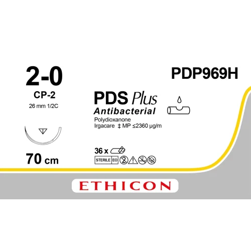 Fil de suture PDS® Plus 2-0, CP-2, 26 mm, 1/2 cercle triangulaire, 70 cm violet
