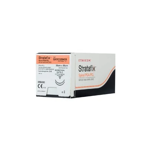Fil de suture cranté STRATAFIX® Spiral Monocryl Plus, bidirectionnel, 30 cm violet
