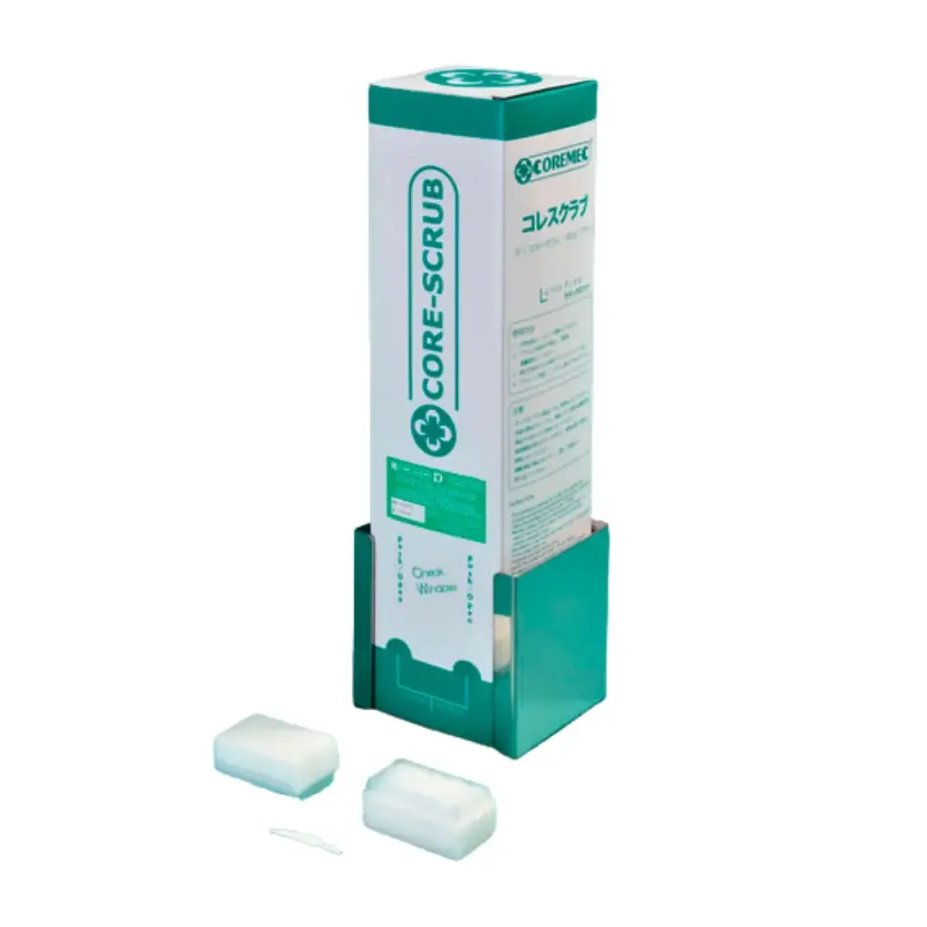 Brosse-éponge chirurgicale stérile Core-scrub 'D' dry - sans détergent (boite 30 pcs)