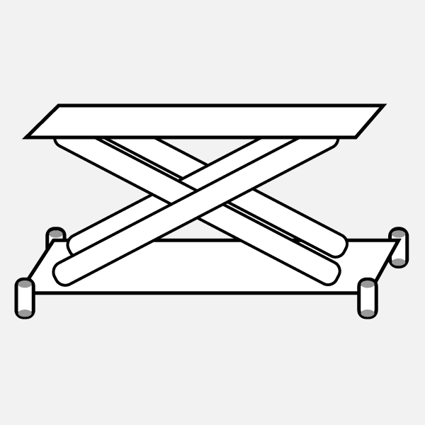 Piètement Ecopostural: C75 Ciseaux blancs