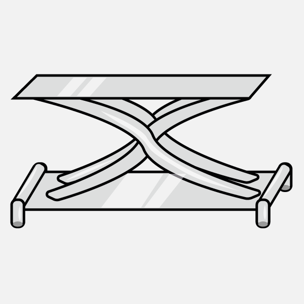 Piètement Ecopostural: C79 Ciseaux gris