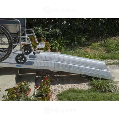 Aluminium opvouwbare oprijplaat 122 x 74 cm