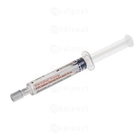 0,9% NaCl voorgevulde spuitBD PosiFlush™ XS en SP