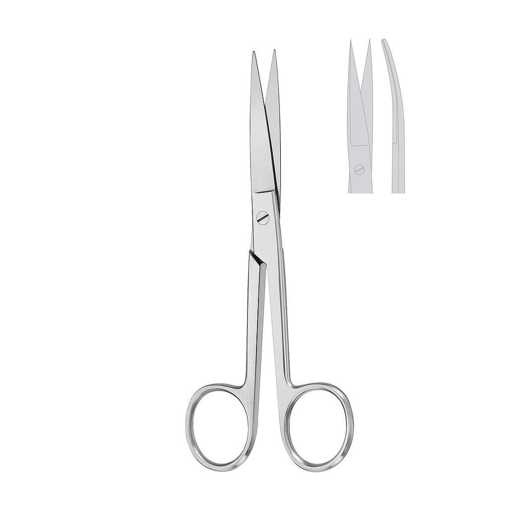Chirurgische schaar, gebogen, met scherpe punt