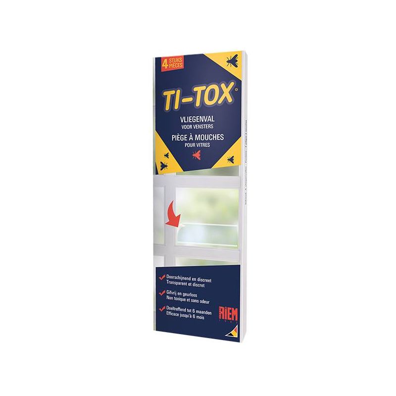 Riem Ti-Tox piège à mouches pour vitres - transparent