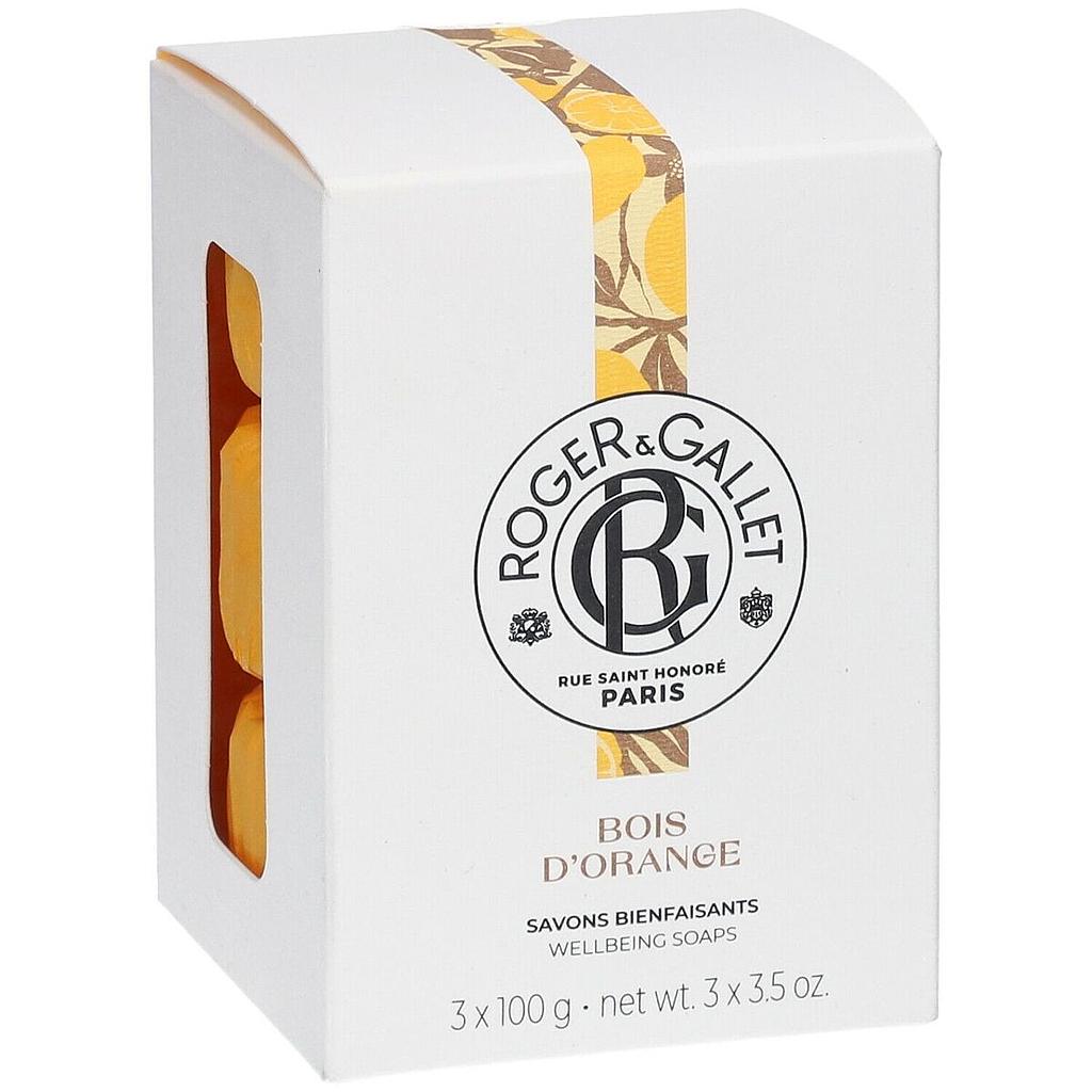 ROGER&GALLET Trio de savons parfumés au Bois d'orange - 3x100gr