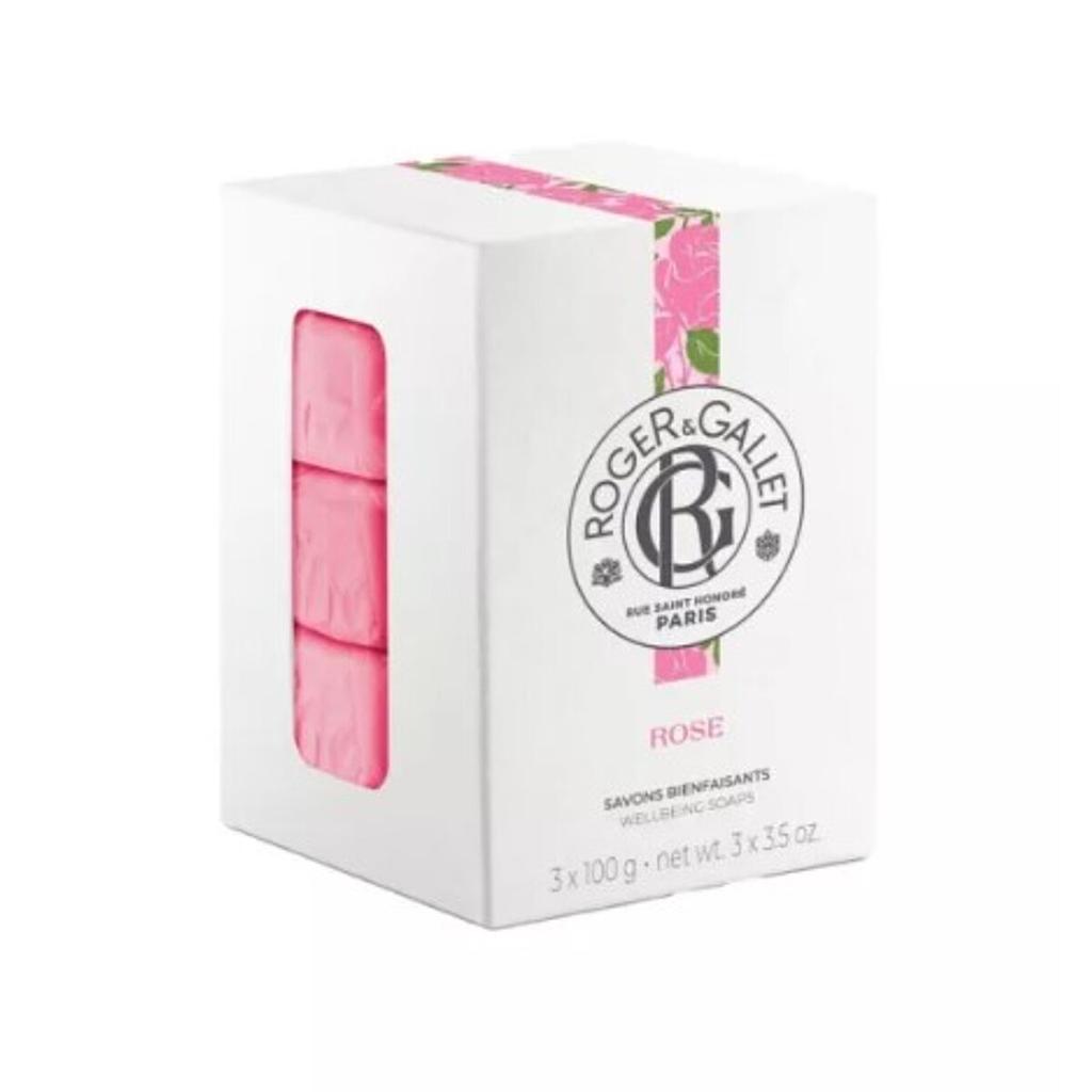 ROGER&GALLET Trio de savons parfumés à la Rose - 3x100gr