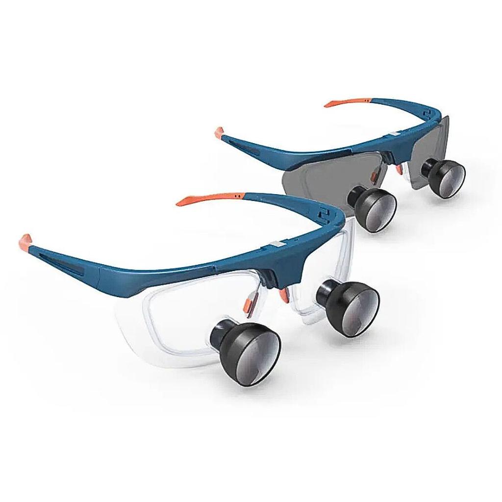 Loupes binoculaires galiléennes TTL, Grossissement 2,5X/420mm, 62mm interpupillaire, sur lunettes avec oculaires intégrés