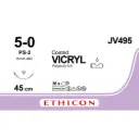 Fil de suture COATED VICRYL® 5-0, FS-2, 19 mm, 3/8 triangulaire, 45 cm non teinté