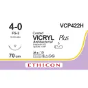 Fil de suture COATED VICRYL® 4-0, FS-2, 19 mm, 3/8 triangulaire, 70 cm non teinté