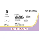 Fil de suture COATED VICRYL® 0-0, FSL, 30 mm, 3/8 triangulaire, 75 cm non teinté