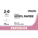 Fil de suture VICRYL RAPIDE 2-0, FS-1, 24 mm, 75 cm non teinté